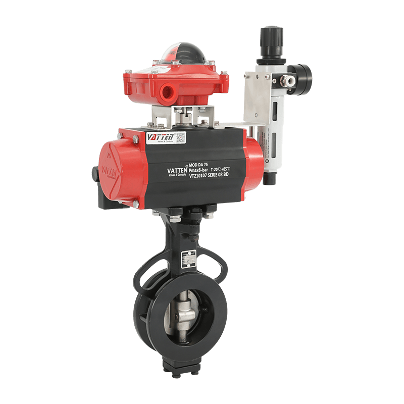 Injap Rama-rama Sipi Berganda Pneumatik