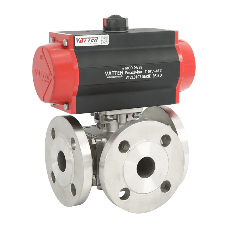 Injap Bola Tiga Hala Pneumatik